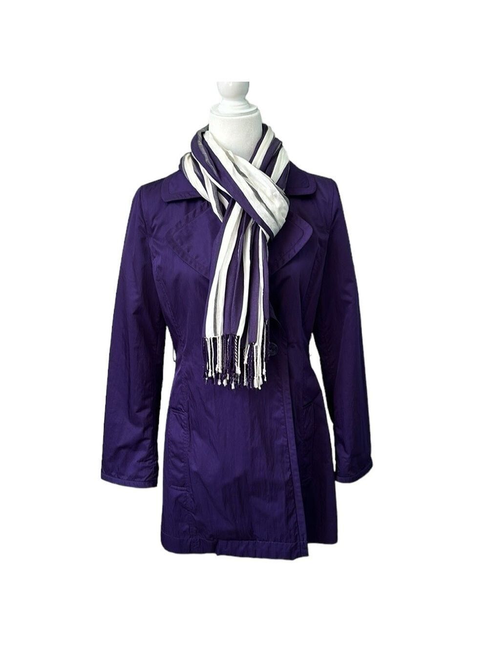 Hobbs London Purple Trench Coat Size UK8